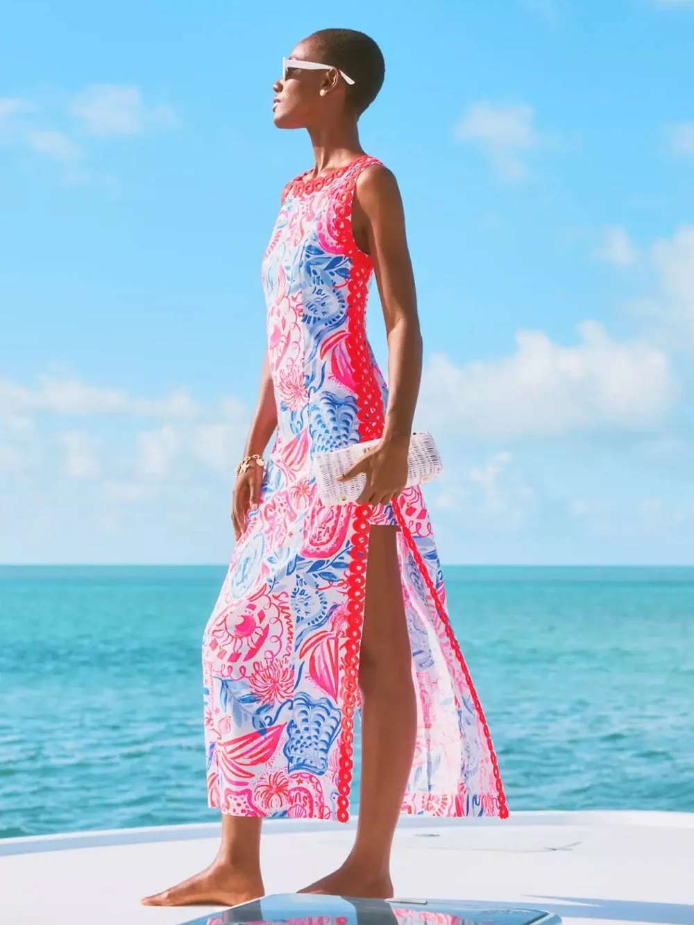 Lilly Pulitzer Sadie Maxi Romper Dress NWT in Resort White Sun Sea Sand Size 12 - Picture 1 of 11